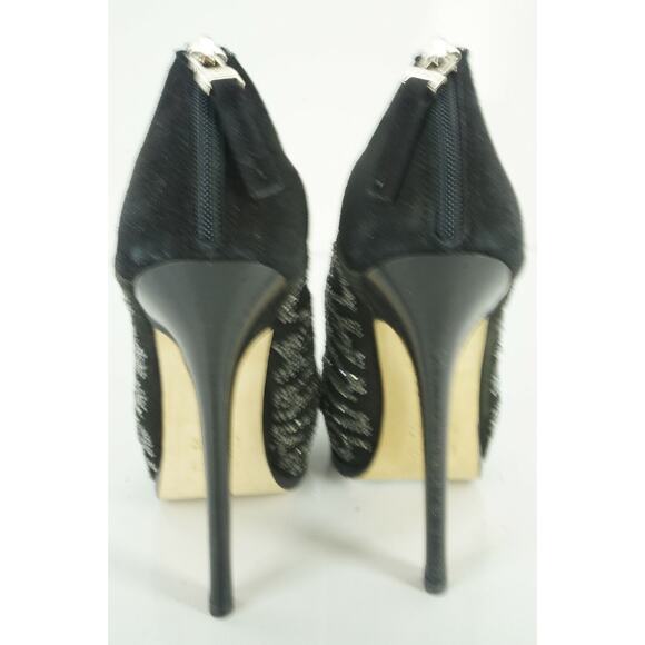 Fendi Crystal Trim Suede Vertigo Platform Heel Ankle Booties Size 35 $1195 Zip - Picture 11 of 12